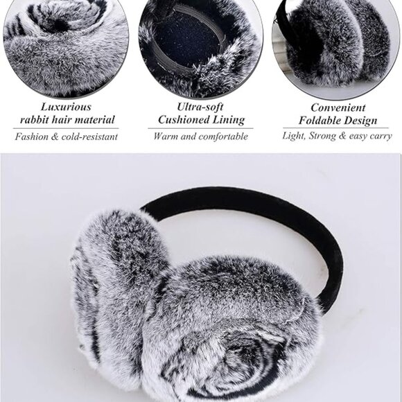Rabbit Hair Earmuff in Red